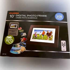 SYLVANIA 10” DIGITAL PHOTO FRAME 2GB built-in MEMORY 4000 PICTURES FAMILY GIFT
